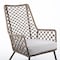 Armen Living Marco Indoor Outdoor Steel Lounge Chair with Truffle Rope and Gray Cushion LCMPCHTRU - alternate 7